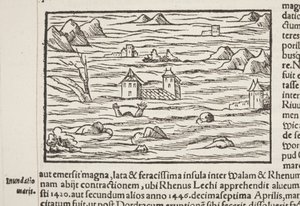 Cosmographia, detalj av Fol 516 av Sebastian Munster