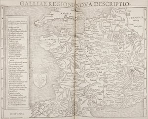 Cosmographia, detalj av Gallien av Sebastian Munster