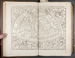 Globe, från Cosmographia, 1544 av Sebastian Munster