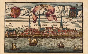 Riga From the Cosmographia, ca 1568