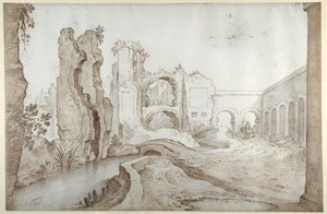Ruinerna av Titus Thermae av Sebastian Vrancx