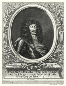 Leopold I, helige romerske kejsare (gravyr) av Sebastian van (after) Dryweghen