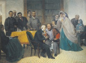 Giuseppe Garibaldi besöker Alessandro Manzoni den 15 mars 1862