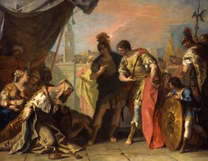 Alexander och Dareios familj, ca 1708-1710 av Sebastiano Ricci