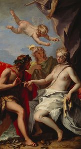 Bacchus och Ariadne (olja på duk) av Sebastiano Ricci