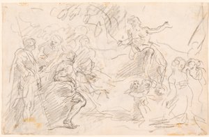 Biblisk scen [verso] av Sebastiano Ricci