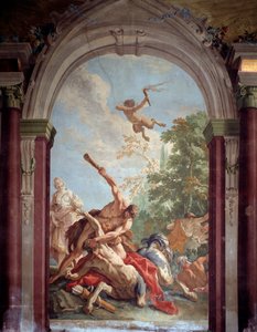 Herakles och kentauren Nessos - Fresk