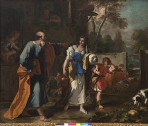 Förkastelse av Hagar, c av Sebastiano Ricci