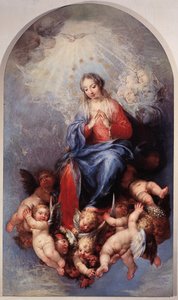 Den obefläckade Jungfru Maria (olja på duk av Sebastiano Ricci