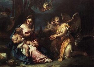 Resten på flykten till Egypten av Sebastiano Ricci