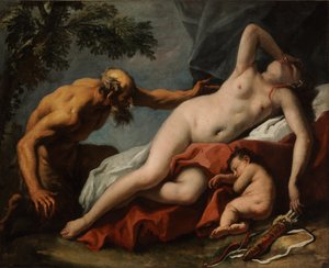 Venus och Satyr av Sebastiano Ricci