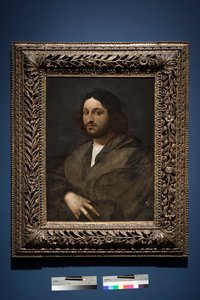 Porträtt av en man, ca 1516-20 (olja på panel, överförd från panelen) av Sebastiano del (c.1485 1547) Piombo