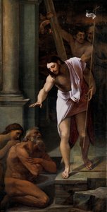 "" Christ aux limbes "" (Christ in Limbo) Peinture de Sebastiano del Piombo (1485-1547) 1516 Dim 226x114 cm Pradomuseet, Madrid av Sebastiano del (c.1485 1547) Piombo