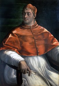 Porträtt av Clement VII (Jules de Medici) (1478 - 1534). Målning av Sebastiano del Piombo. Neapel, Capodimonte Galleries. av Sebastiano del (c.1485 1547) Piombo