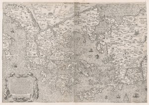 Mirror of Roman Magnificence: Karta över Grekland, mitten av 1500-talet., mitten av 1500-talet. av Sebastiano di Re