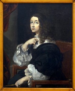 Porträtt av drottning Christine av Suede (Kristina Vasa av Sébastien Bourdon