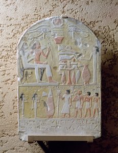 Begravningsstele av Tembu (målad kalksten)