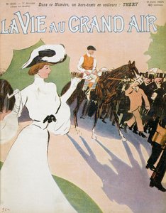 Franska hästkapplöpningstidningen "La vie au Grand Air" 1904 av Sem (1863 1934)