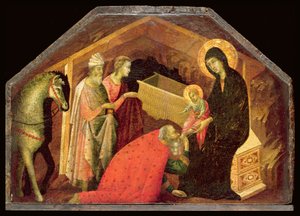 Tillbedjan av Magi av Seminary Madonna Master