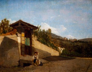 Portico of Villa Toscana, ca 1861 (olja på duk)