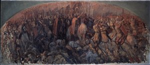 Slaget vid Kulikovo den 8 september 1380. (Slaget vid Kulikovo den 8 september av Sergei Alexeyevich Korovin