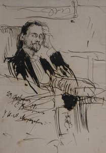 Porträtt av Alexey Alexandrovich Bakhrushin 1865-1929, 1908 av Sergei Arsenevich Vinogradov