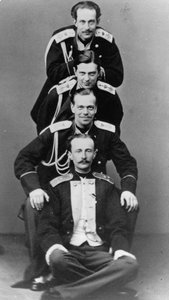 Storhertigarna Alexander Alexandrovich och Vladimir Alexandrovich av Ryssland, c1870-c1875