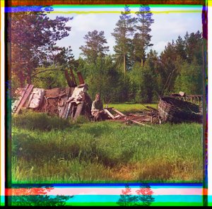Nybyggares hydda, Uralbergsregionen, Ryssland