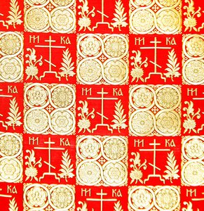Olovyanishnikov Manufactory Half-Silk Satin, tidigt 1900-tal (textil)