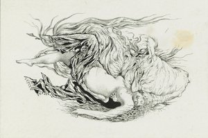Chernomor och Lyudmila. Illustration till dikten Ruslan och Lyudmila av A. Pushkin, 1921-1926.