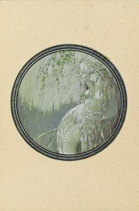 Rusalka. Illustration till dikten Ruslan och Lyudmila av A. Pushkin, 1921-1926.