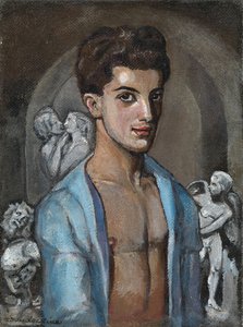 Porträtt av koreografen och balettdansösen Léonide Massine 1896-1979