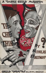 Affisch för The Chief Thing, pjäs av Nikolai Evreinov