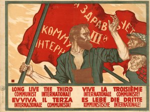 Länge leve den tredje kommunistiska internationalen, 1920. av Sergey Ivanovich Ivanov