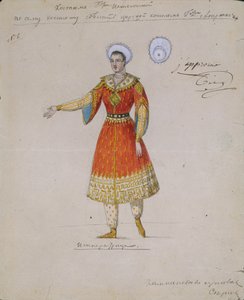 Kostymdesign för baletten Tsarina Syuyumbeki av A. Blanche, 1832 av Serkov