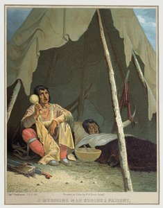 Amerikansk shaman, ca 1850 (illustration) av Seth Eastman