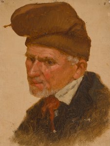Man med hatt på huvudet av Severin Falkman