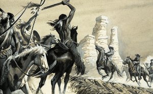 Ett överraskande möte mellan två spaningspatruller, den ena indian och den andra amerikansk kavalleri