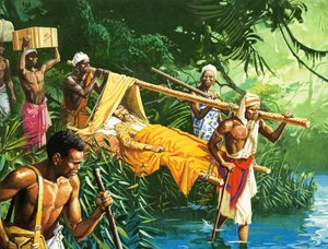 David Livingstone fortsätter att utforska Afrika trots att han drabbats av lunginflammation av Severino Baraldi