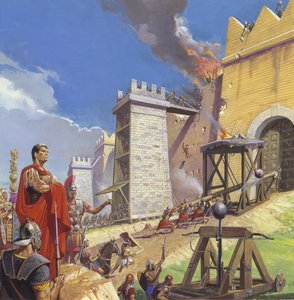 Scipio Aemilianus leder anfallet mot Karthago av Severino Baraldi