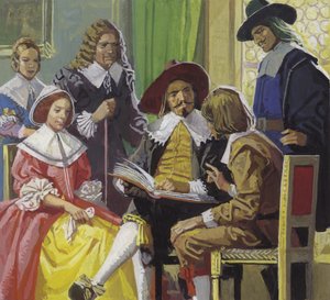 William Dampier försöker slå sig till ro i England av Severino Baraldi