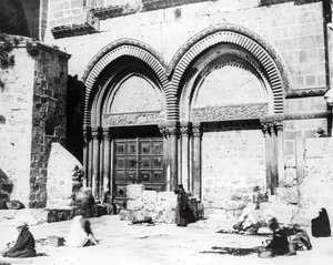 Ingången till den heliga gravens kyrka, 1865