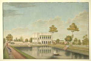 Lägg till Or 488 Calcutta hus omgivet av en trädgård med tank och uthus av Shaik Muhammad Amir of Karraya