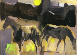 Grey Horses, 2024 (gouache på papper)