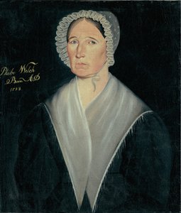 Porträtt av Mrs William W. Welch, ca. 1837. av Sheldon Peck