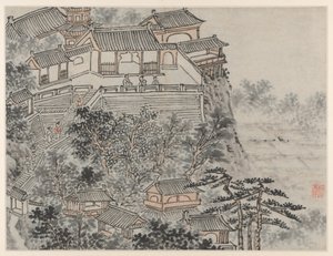 Tolv vyer över Tiger Hill, Suzhou: The Five Sages Terrace