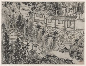 Tolv vyer över Tiger Hill, Suzhou: The Pine Retreat av Shen Zhou