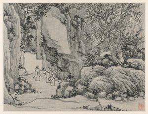 Tolv vyer av Tiger Hill, Suzhou: The Sword Spring, Tiger Hill, efter 1490. av Shen Zhou
