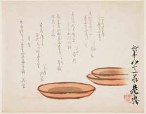 (Bruna lerkärl) av Shibata Zeshin