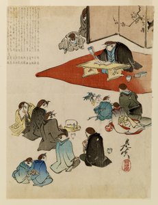 A Poetry Reading av Shibata Zeshin
